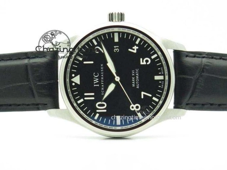 MIROTIME 1221 Mark XVI 1:1 Best Edition MK Maker SS Black Dial A2892 On Black Leather Strap Chic 7371